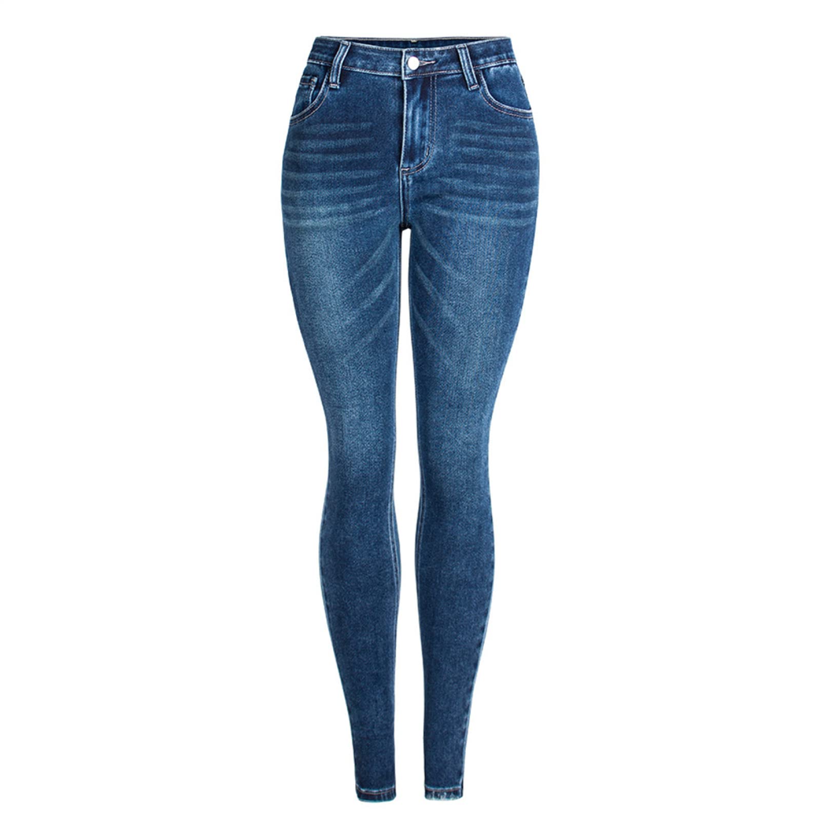 Pantalones Vaqueros para Mujer, Lavado De Pies Pequeños, Cintura Media Elástica, Pantalones Ajustados