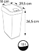 keeeper Premium Waste Bin with Flip Lid, Soft Touch, 10 Litre, Magne, Graphite Grey