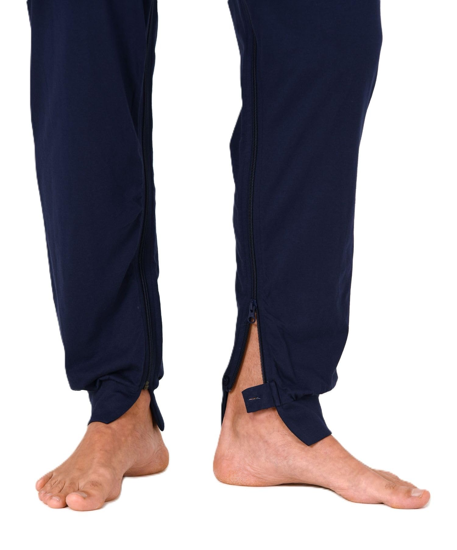 Normann Care Herren Pflegeoverall Kurzarm Pyjama mit Langen Bein und Reißverschluss am Rücken und Bein