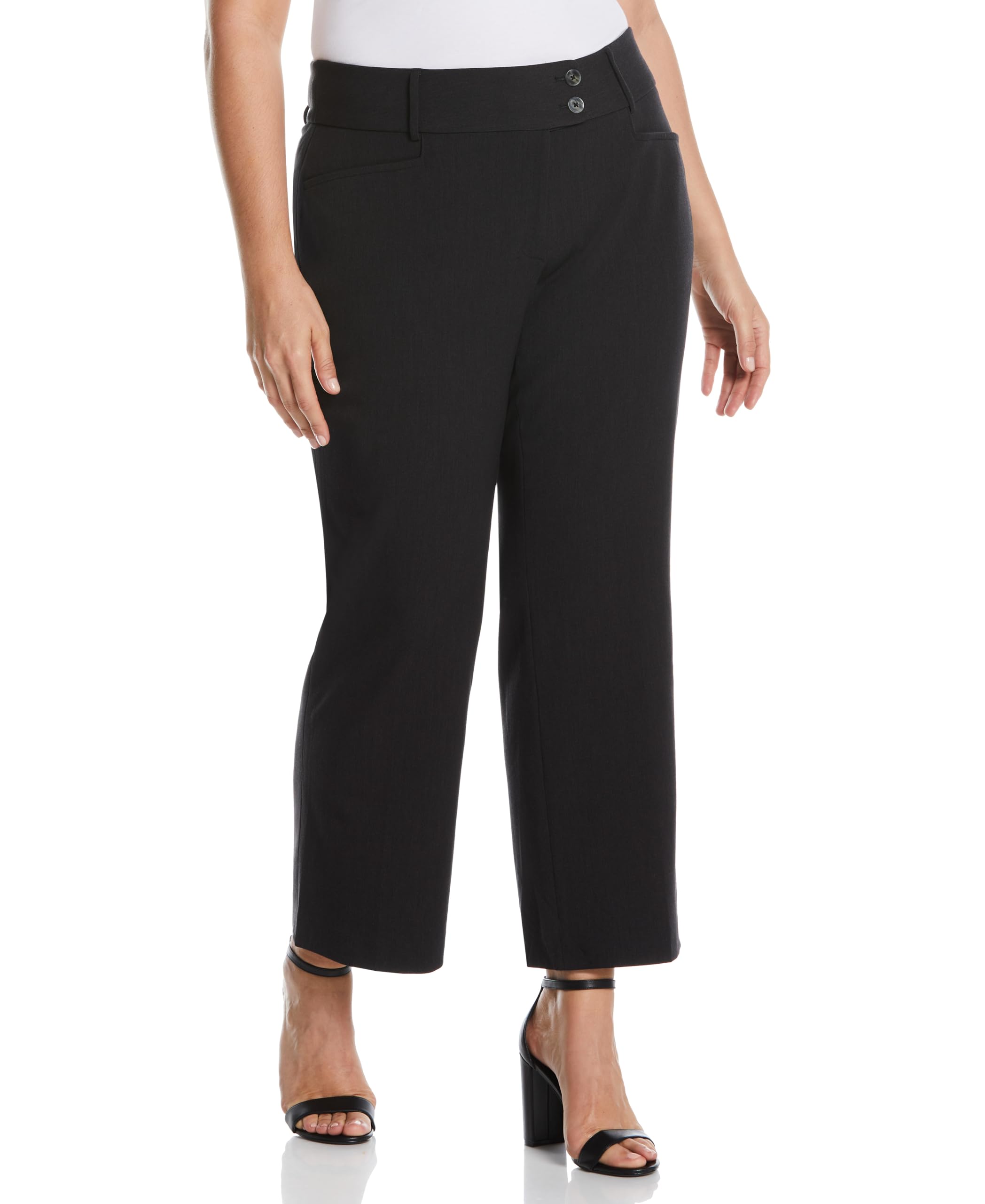 Rafaella Womens Plus Size Curvy Fit Boot Cut Pant