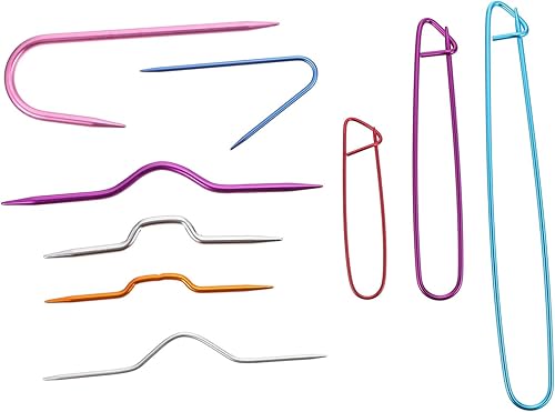 COHEALI 18 Uds. Herramientas de aguja de ayuda para tejer cable, agujas de tejer hilo de lana, broche, agujas de tejer, suministros de punto, agujas