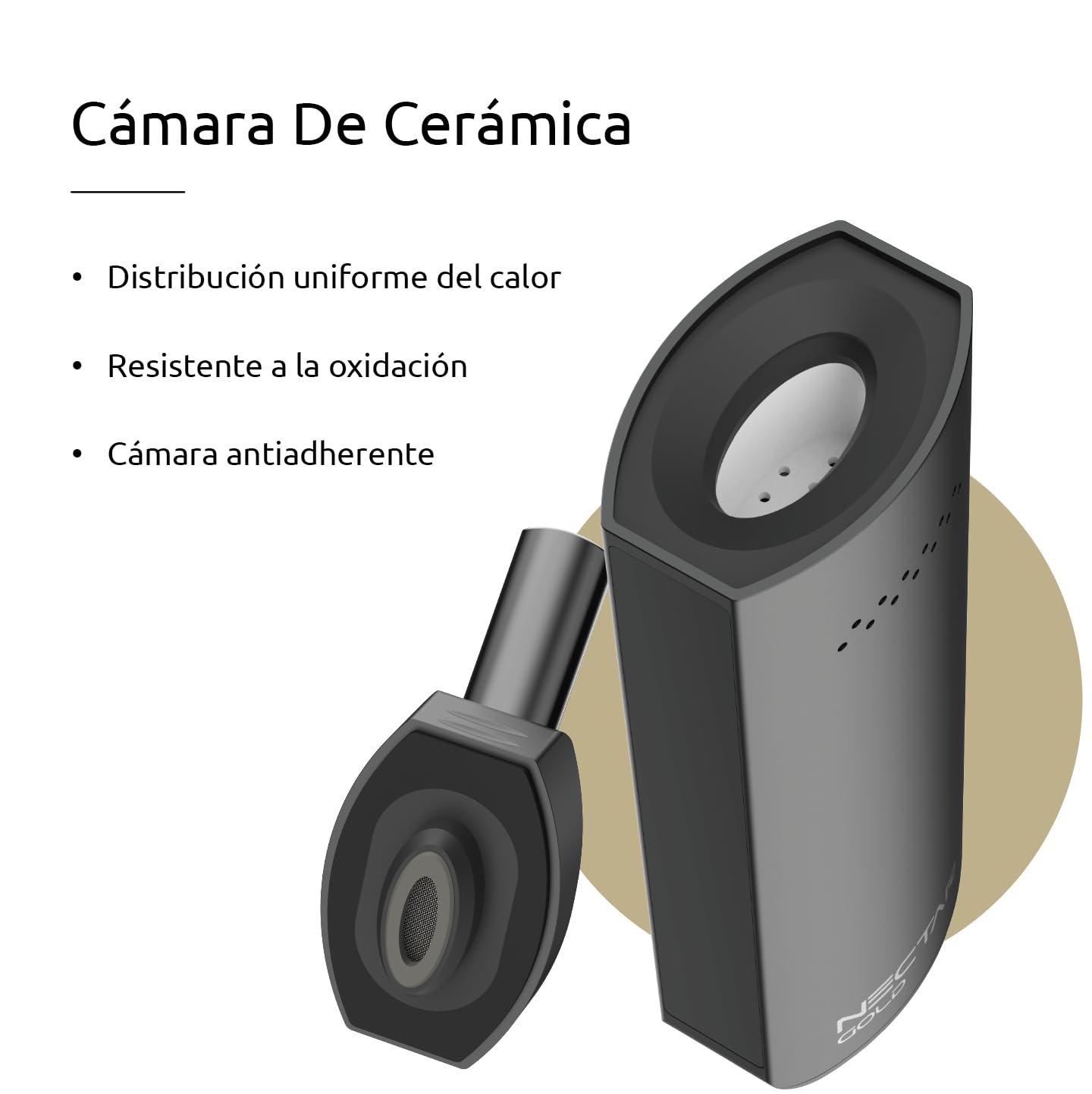 Nectar Gold Spray Hierba y Extractos | Garantía de 3 años | Batería reemplazable para 8 sesiones, flujo de aire aislado, precisión de temperatura, accesorios incluidos