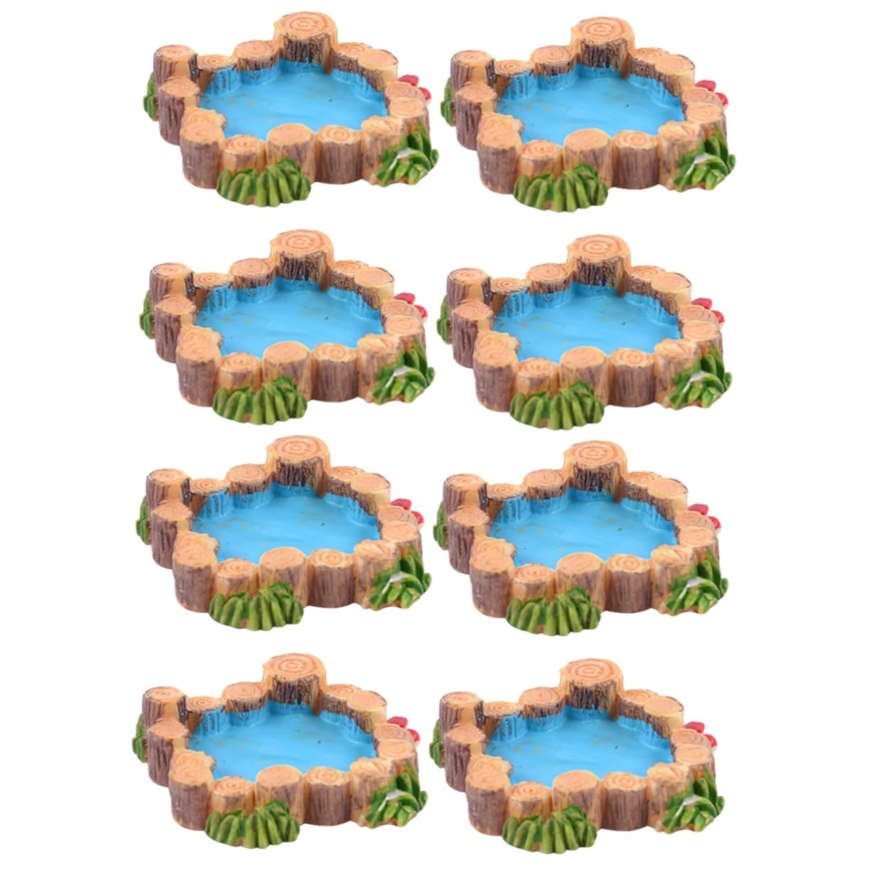 Décorations miniatures de jardin Anneome | 8 mini ornements aléatoires pour piscine et pelouse