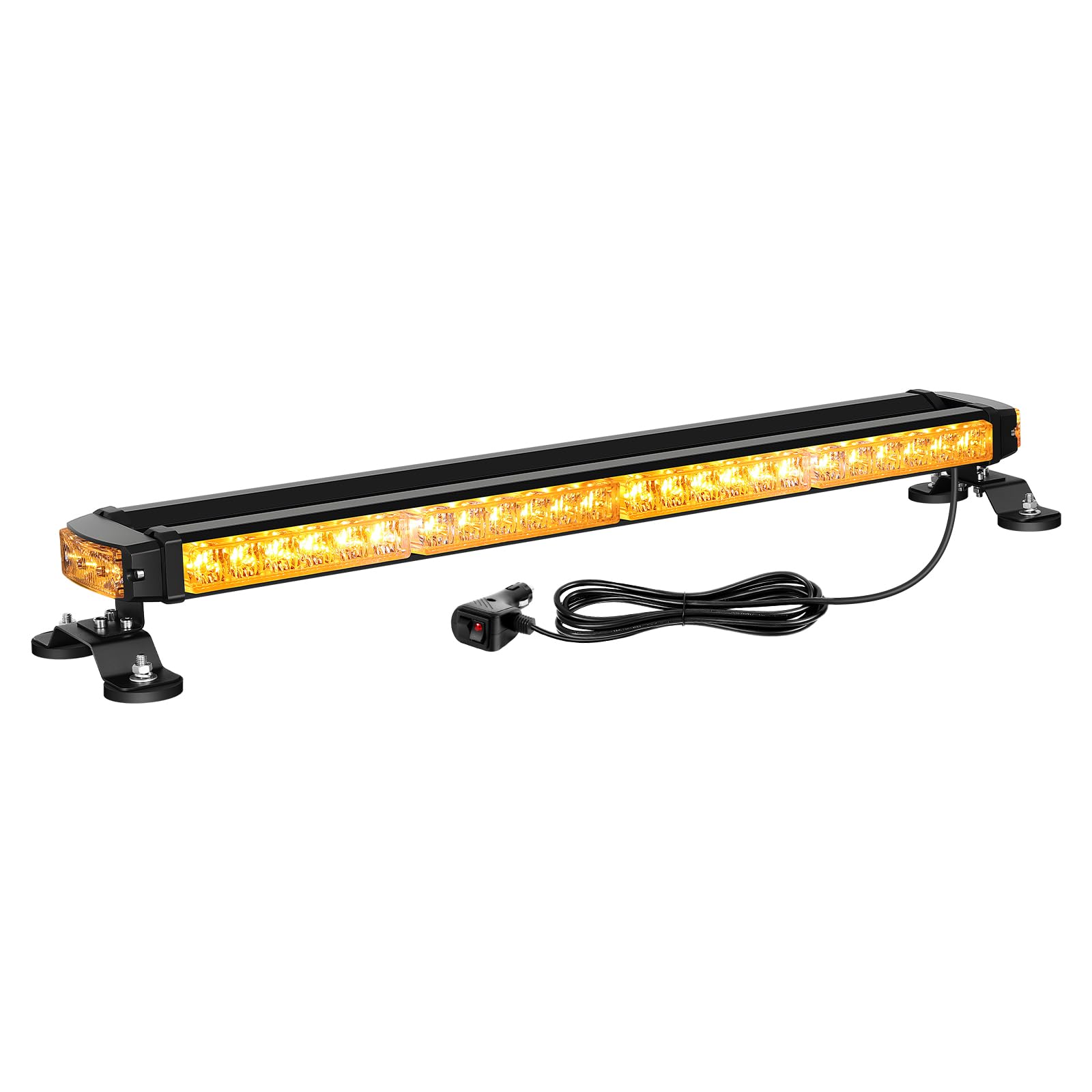 Willpower Barra Luminosa LED Stroboscopica 26 Pollici 54 LED, Ambra Magnetica Lampeggiante Giroscopio Luci di Rimorchio Di Emergenza Per Auto Camion Off Road 4x4 Vehicle, Fendinebbia 12V 24V