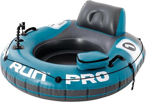 INTEX 56843EP River Run 1 Pro Salón flotante inflable GoProSoporte para teléfono - Portavasos incorporado y compartimento de almacenamiento - Asas