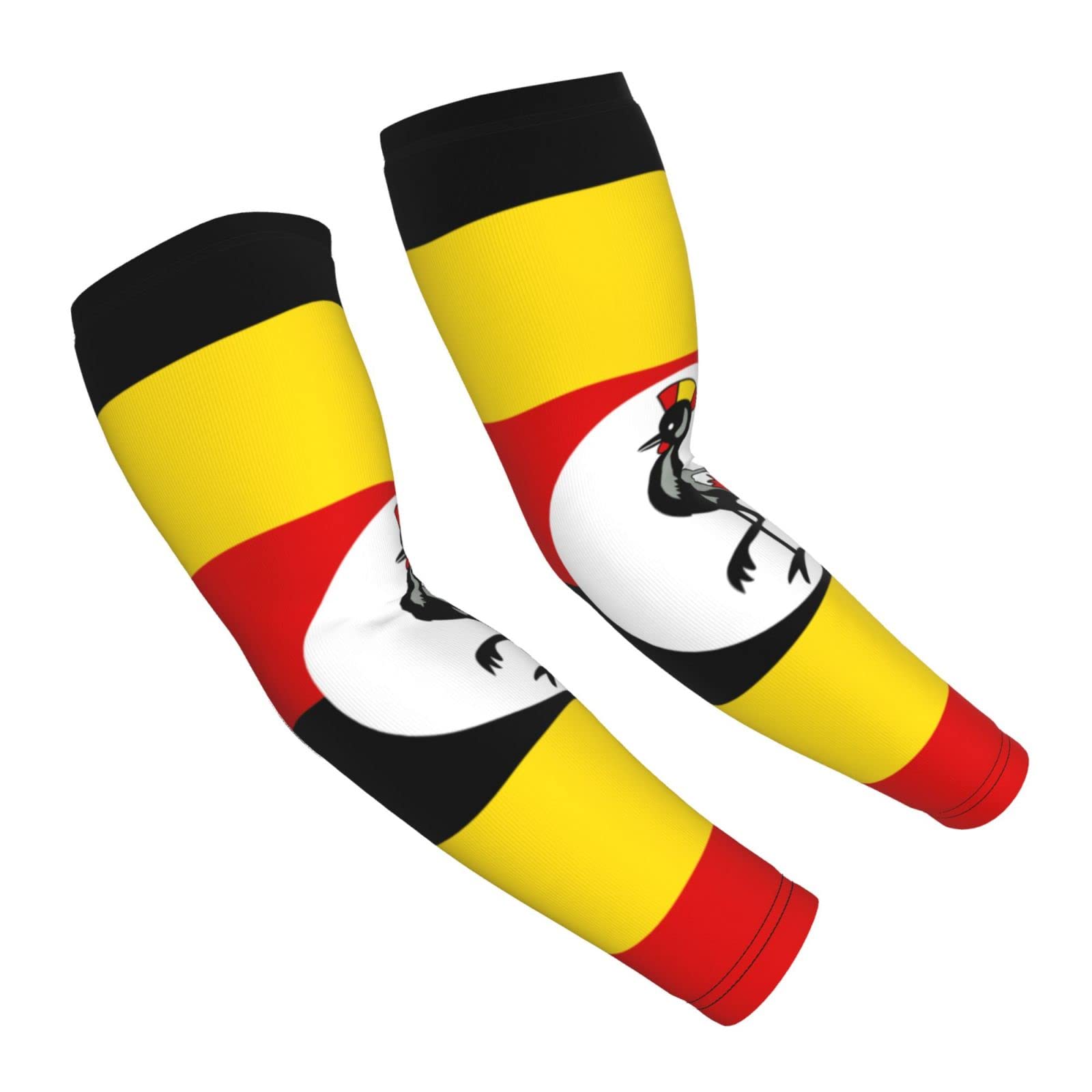 CUTEDWARF Flag Of Uganda Sun Protection Arm Long Sleeve Protector Unisex Outdoor Sports Protective Sleeve Guard