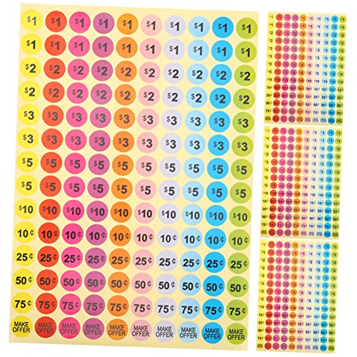 Gadpiparty Yard Sale Pricing Stickers 30 Sheets Sale Tags Eye-catching Retail Store Tags