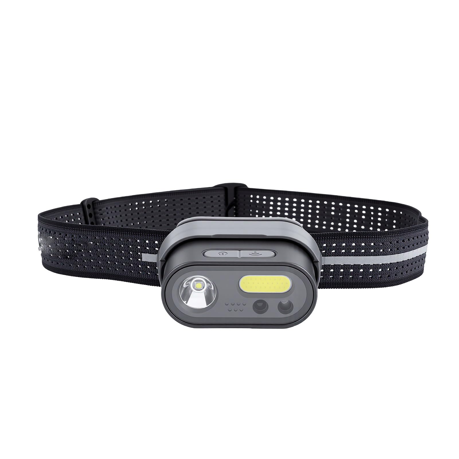 6600 MAh Wiederaufladbare Stirnlampe mit Ladeetui |IPX4 Wasserdichter Bewegungssensor-Scheinwerfer für Camping, Wandern, Angeln und Notfall-Backup-Batterie