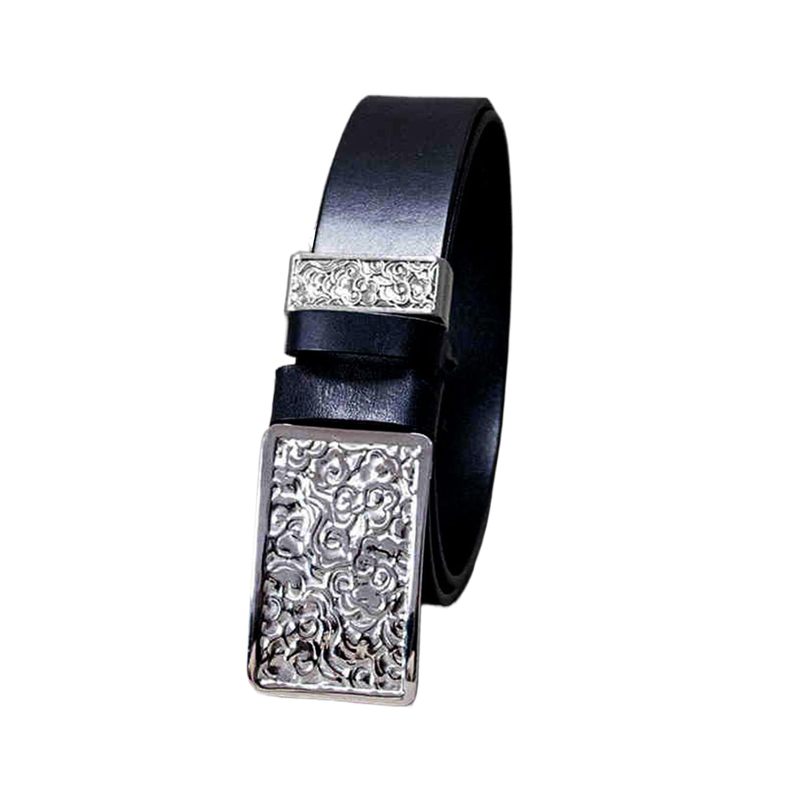 Cinturon Mujer Hombre Piel, Cinturón Ajustable Estilo Vaquero Vintage Occidental Para, Cinturón Con Hebilla Grabada Vaquero Para Jeans, Pantalones Y Vestidos