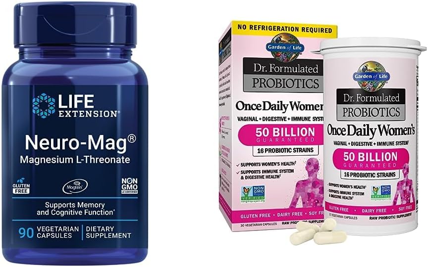Life Extension Neuromag Magnesium Lthreonate and Garden of Life Dr. Formulated