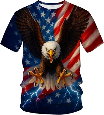 Blissboy Funny Animal Graphic T-Shirt Novelty Short Sleeve Crewneck Shirt