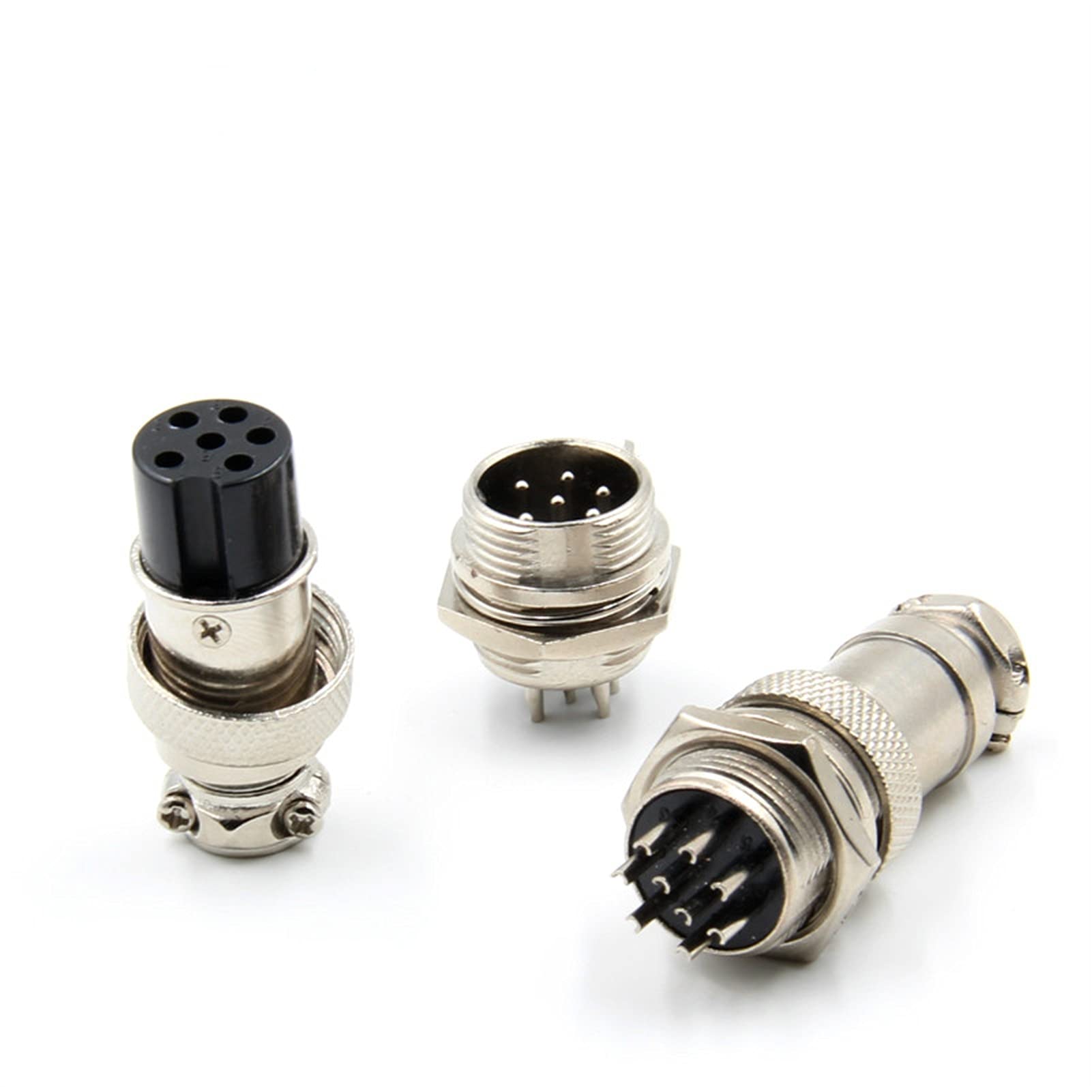 Conector GX12 de 2 pines macho hembra circular de metal para reparar cables de aviación