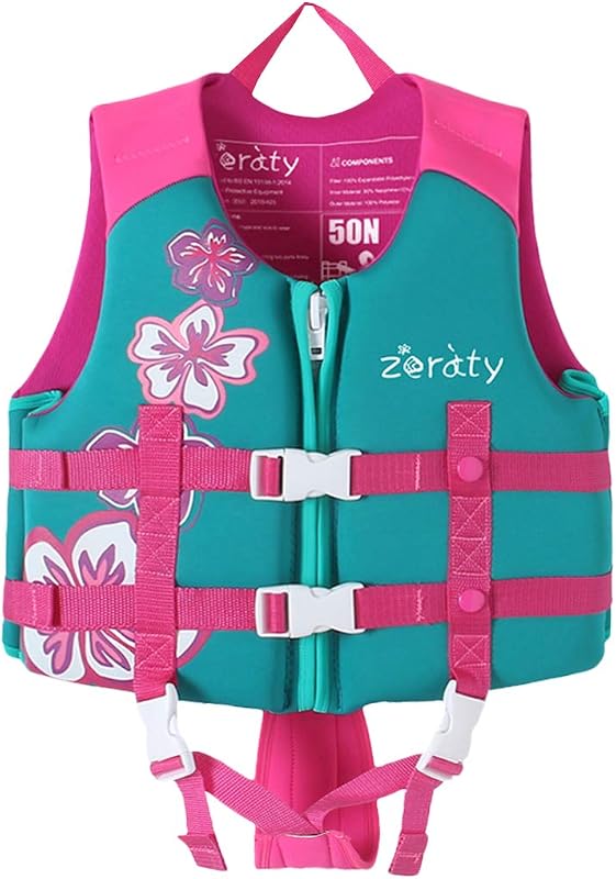 Zeraty Chaleco de natación para niños pequeños, campera flotante de neopreno para niños, ayuda para nadar