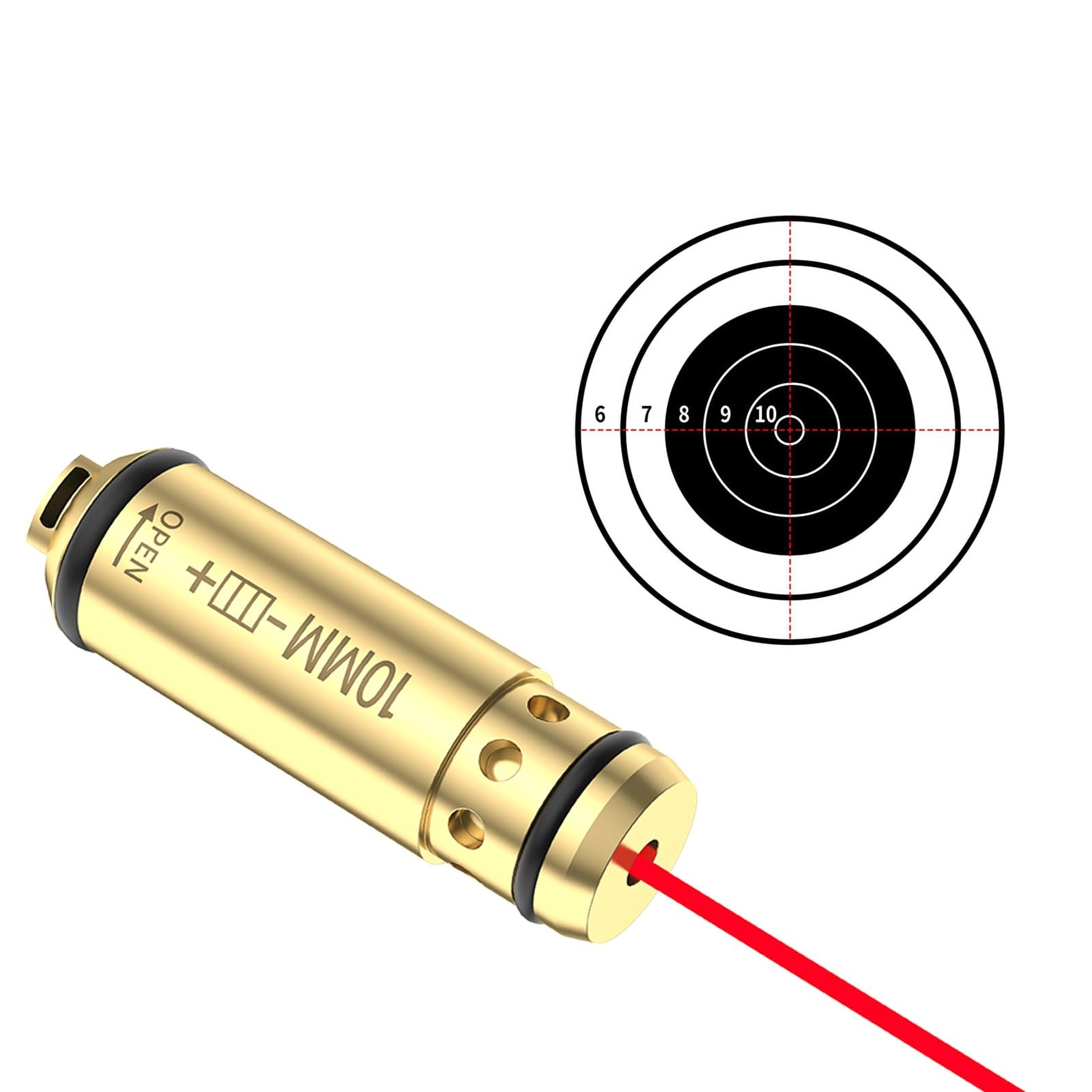 Gobxld 10mm Laser Training Cartridge with Chamber Extractor Tool Dry Fire Training System for Hunting and Shooting