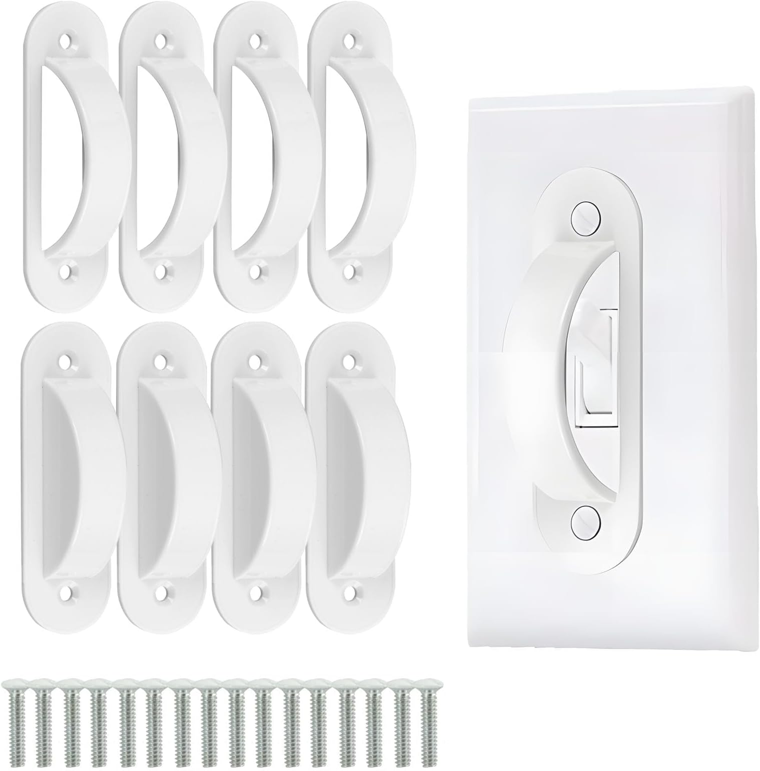 8PCS-Light Switch Plate Covers,Wall Switch Guard,White Light Switch Cover Plate for Children's Room, Bathroom, Living Room,Prevent Lights or Circuits from Accidentally Turning on or Off