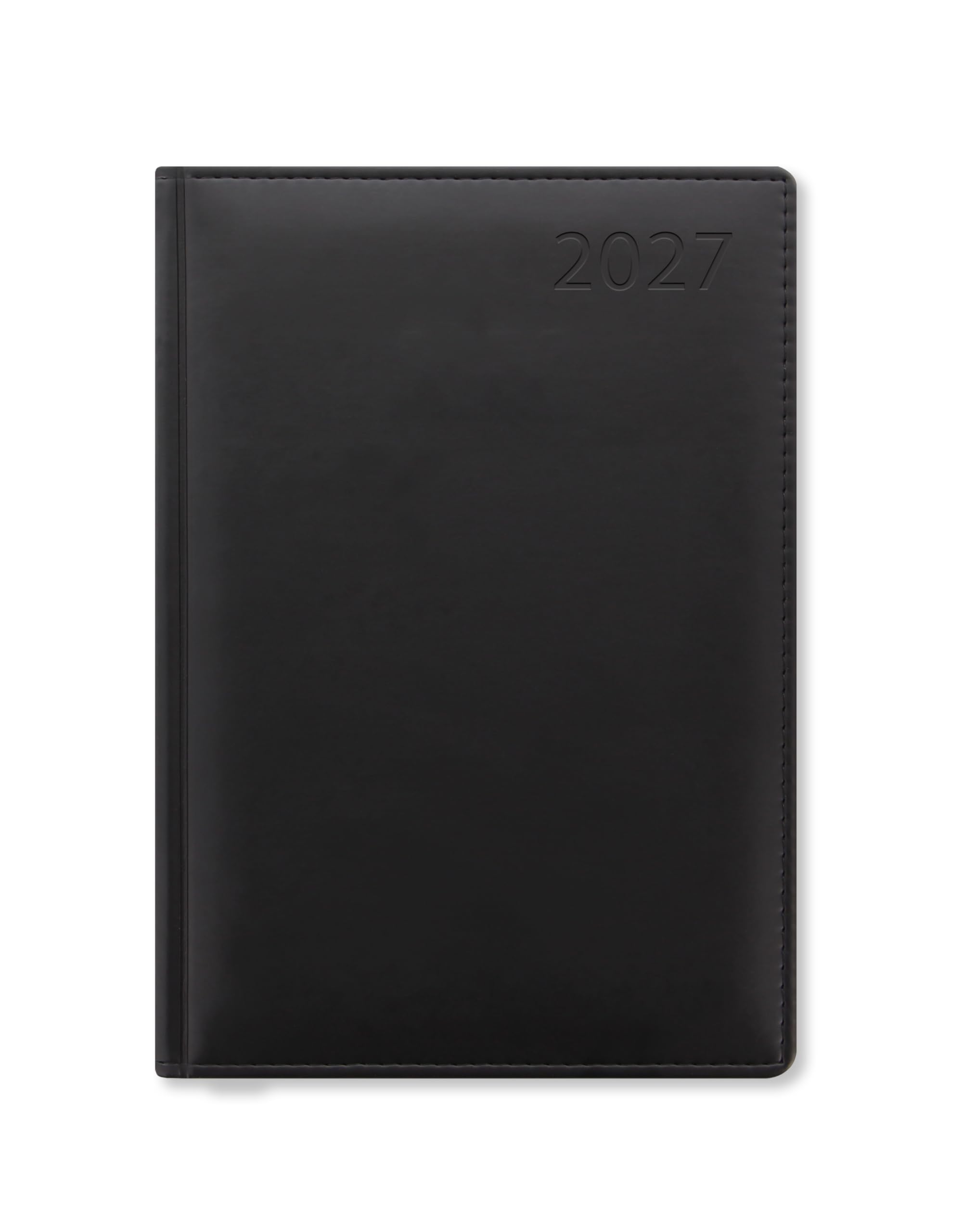 Letts of London Verona A5 day to a page with appointments and planners 2027 diary - Black 27-080450