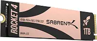 SABRENT Rocket 4 1TB NVMe SSD PCIe Gen4 M.2 2280 Unidade interna de estado sólido até 7450 MB/s leitura de 6100 MB/s gravação para PS5, desktop, laptop, jogos, armazenamento de alta velocidade, baixa