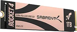 SABRENT Rocket 4 1TB NVMe SSD PCIe Gen4 M.2 2280 Unidade interna de estado sólido até 7450 MB/s leitura de 6100 MB/s gravação para PS5, desktop, laptop, jogos, armazenamento de alta velocidade, baixa