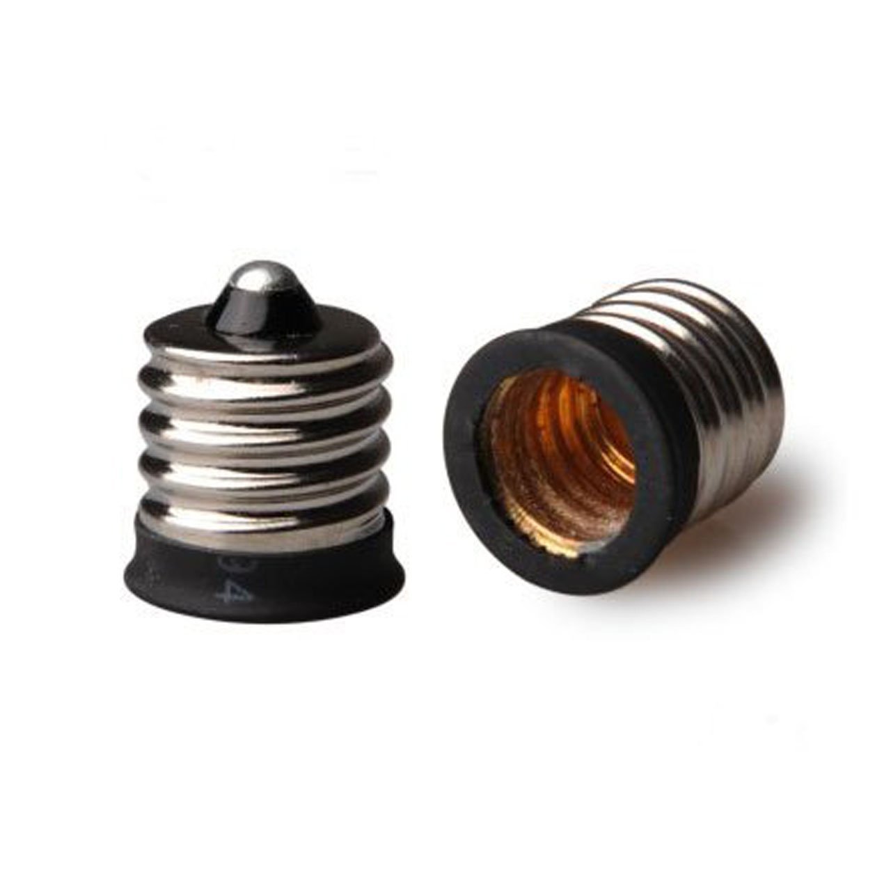Yi Lighting Intermediate Screw E17 to E12 Candle Candelabra E12 Base Screw Adapter Converter (3pcs/Pack)