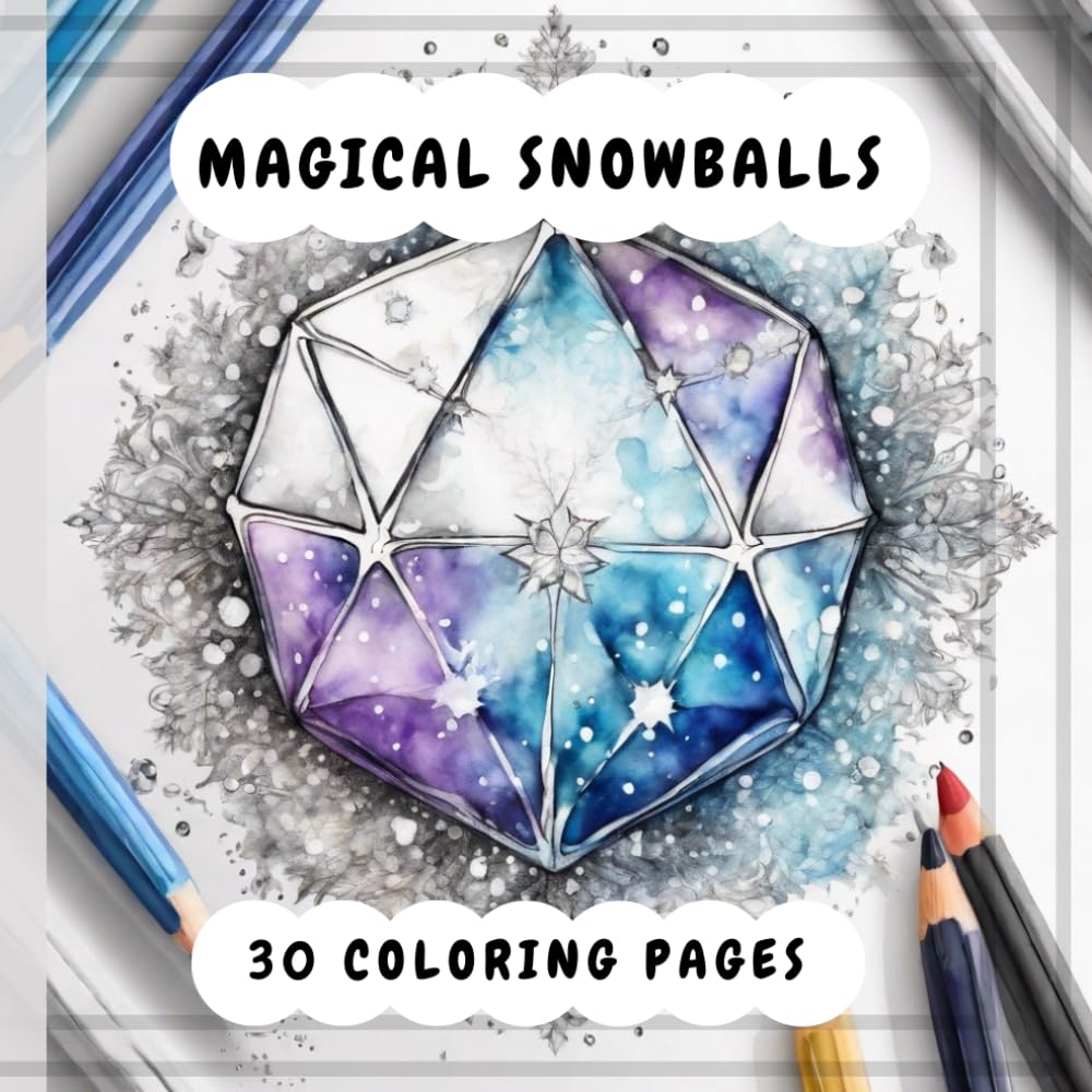 Coloring Book Magical Snowballs