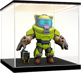 Clear Acrylic Display Case with LED Light Display Box Protection Showcase Countertop Box Storage Stand Dustproof Organizer Box for Collectibles Figures Model (12x12x12inch;30x30x30cm)