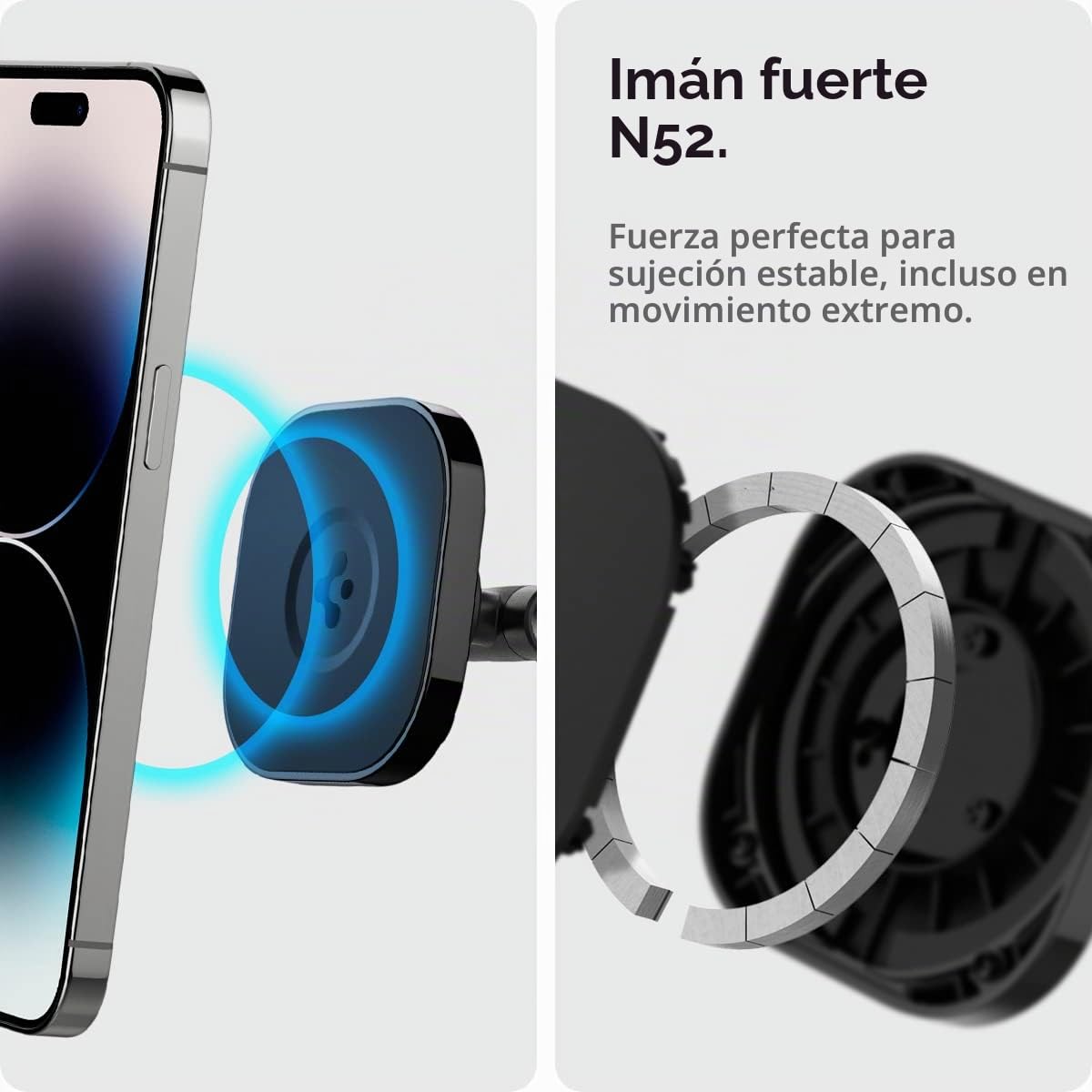 Spigen OneTap MagFit 3 Soporte Móvil Coche Diseñado para MagSafe, Compatible con iPhone 16 Pro MAX, 16 Pro, 16, 16 Plus, Modelos iPhone 15, 14, 13, 12 - Negro