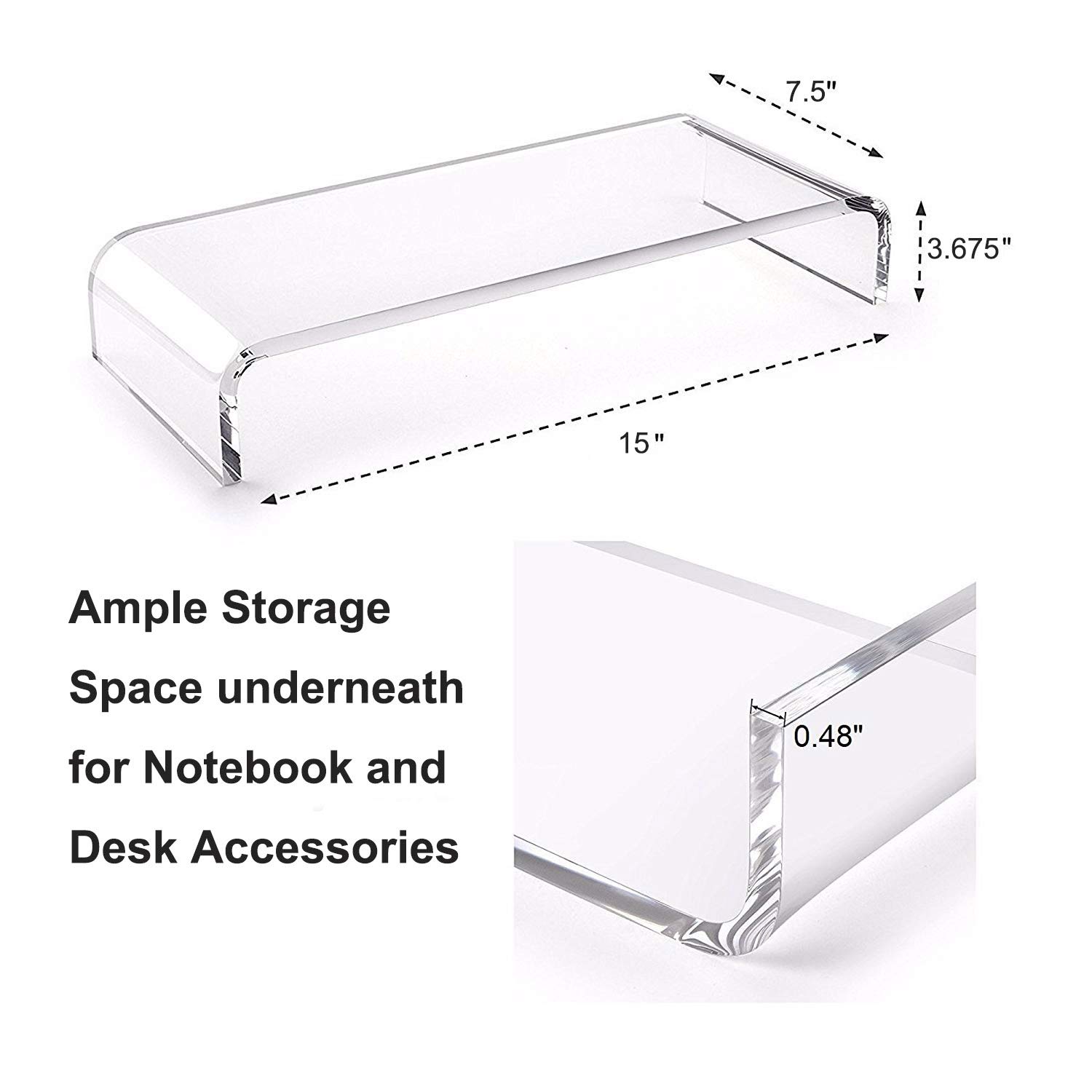 Snapklik.com : Clear Acrylic Computer Monitor Stand Holder, Acrylic ...