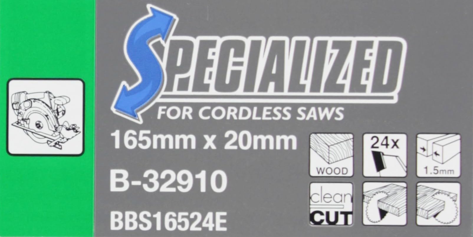 Makita B-32910, Lama per sega specializzata, 165 x 20 mm