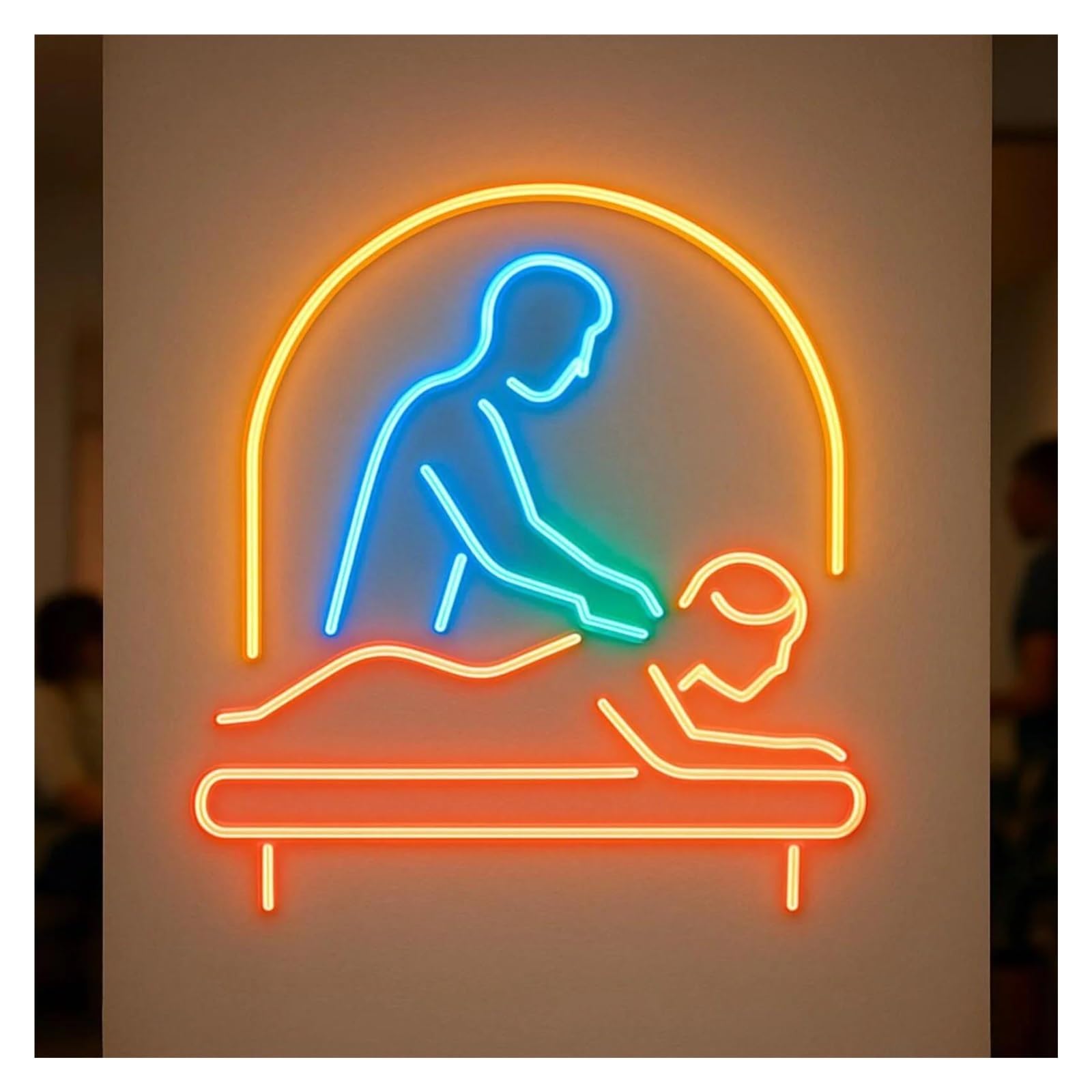 RONGCH Hanging Art Signs Massage Health Neon Sign Business Spa Salon Decor Light Dimmable for A Masseur Studio Room 50cm(Style 1)
