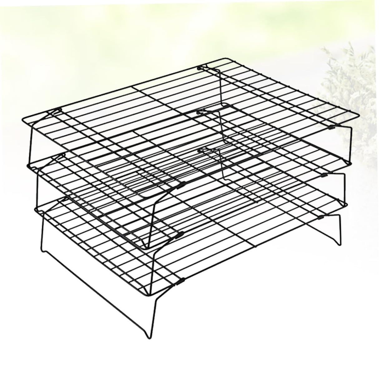 OUNONA Nonstick Baking Cooling Rack Stackable Stainless Steel Roasting Rack for Efficient Food Cooling Dishwasher Safe Sturdy Design for Maximum Air Circulation