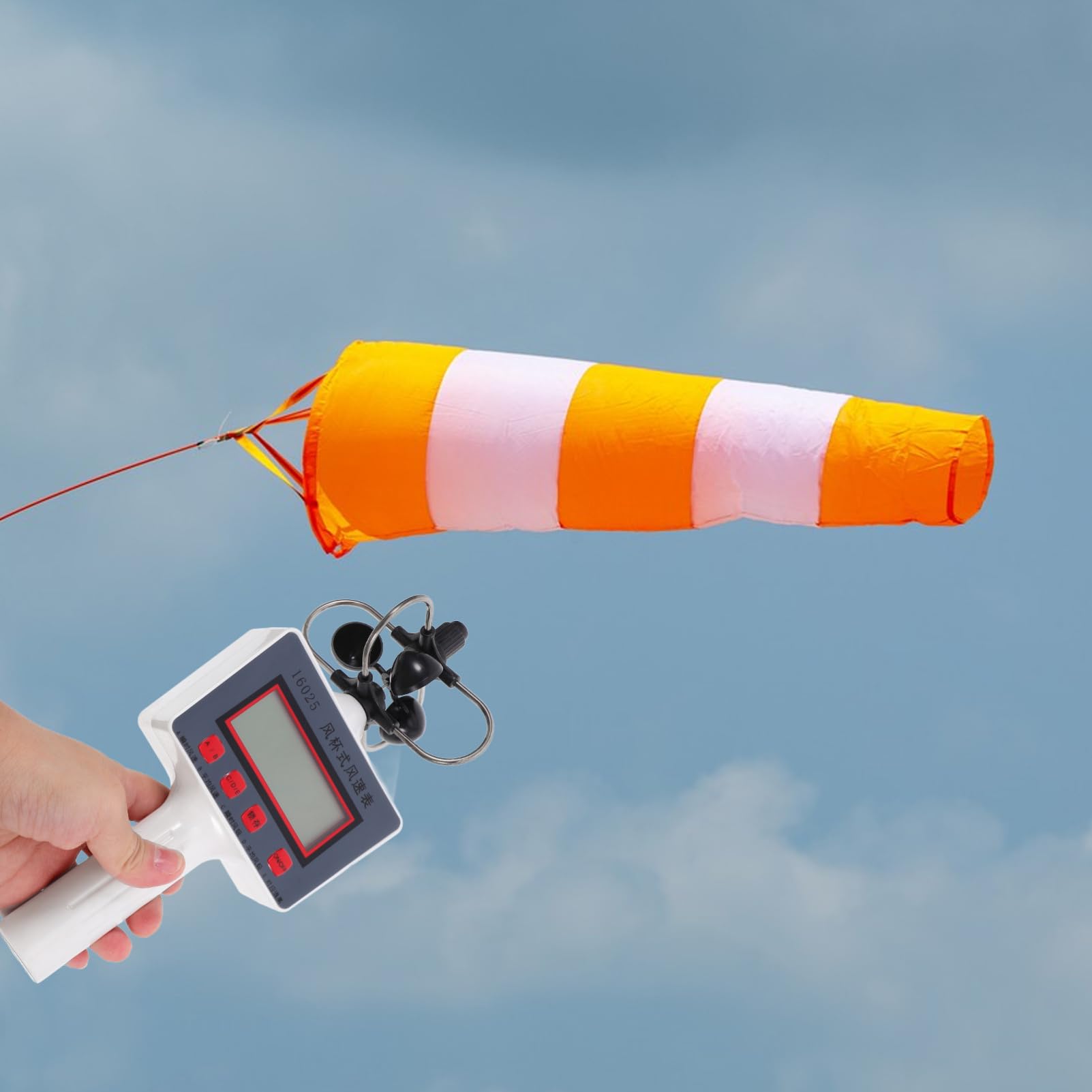 Digitales Anemometer Handgerät mit Lcd Display aus Kunststoff