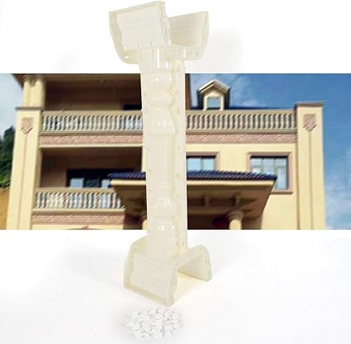 Miniatura 2 de Moldes de hormigón Juego de moldes de cemento para balaustradas de bricolaje, yeso de hormigón, cemento, barandilla de plástico, molde de columna