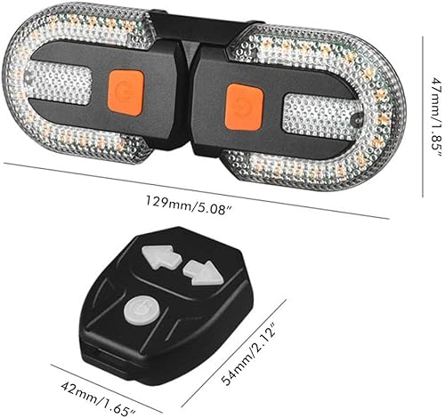 Miniatura 2 de LED Bicycle Rear Light, Bike Turn Signals with Wireless Remote Control, USB Charging, Waterproof Bicycle Rear Light, Turn Signal Indicators for Safe