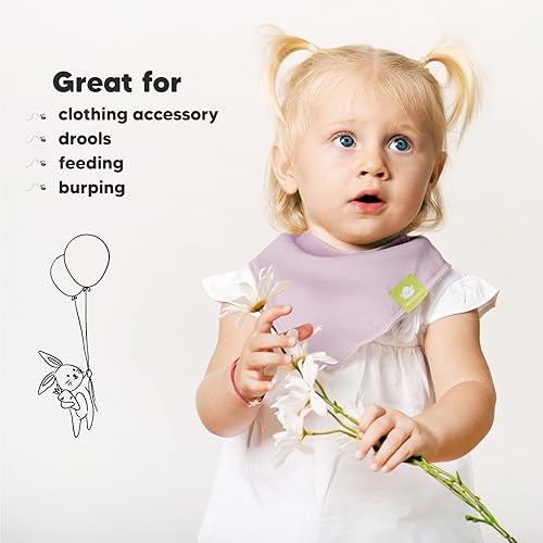 Miniatura 9 de KeaBabies Paquete de 8 baberos orgánicos para bebés para niñas y niños y paquete de 10 baberos bandana para bebé, baberos de dentición para niños y