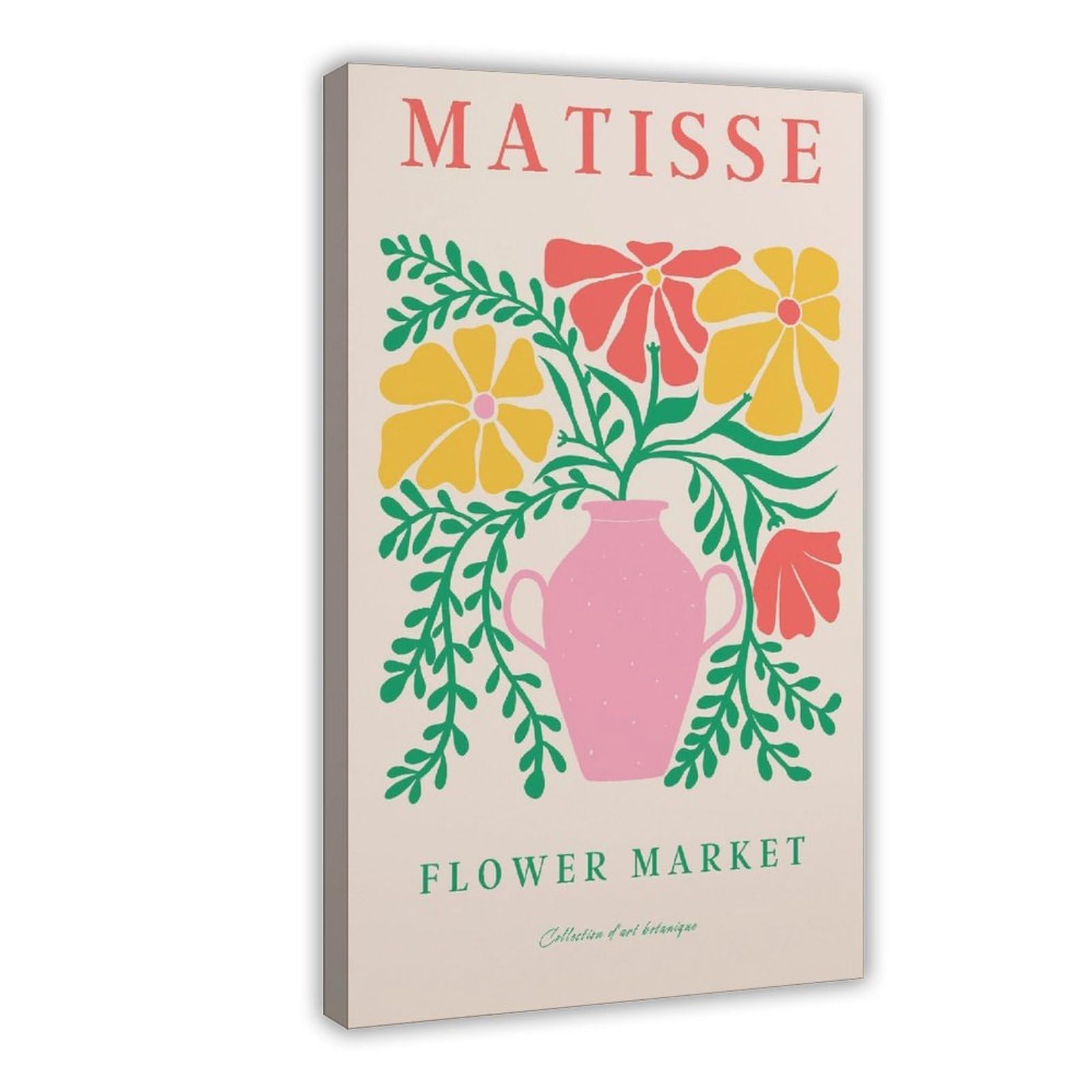 HEYANM Matisse Flower Market Print_ Botanical Living Room Wall Art 1 Canvas Poster Wall Art Paintings for Living Room Bedroom Decoration Frame 12x18inch
