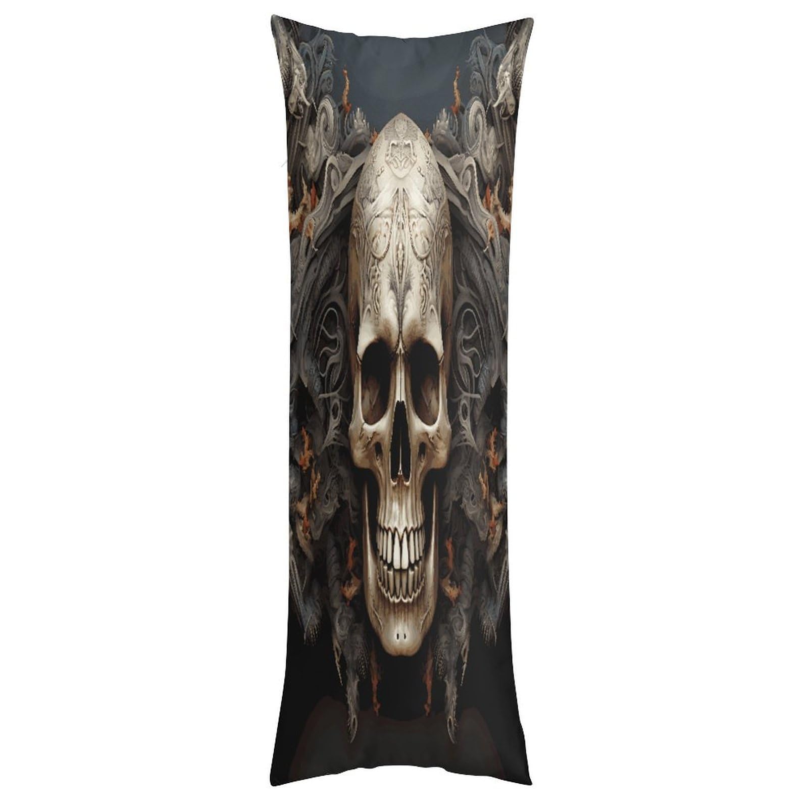 LDGSUPH Skulls Pillow Cases Soft Pillowcase with Invisible Zipper Wrinkle Resistant Pillow Covers Breathable Removable Pillow Protector for Bed Sofa Car 20"x54"