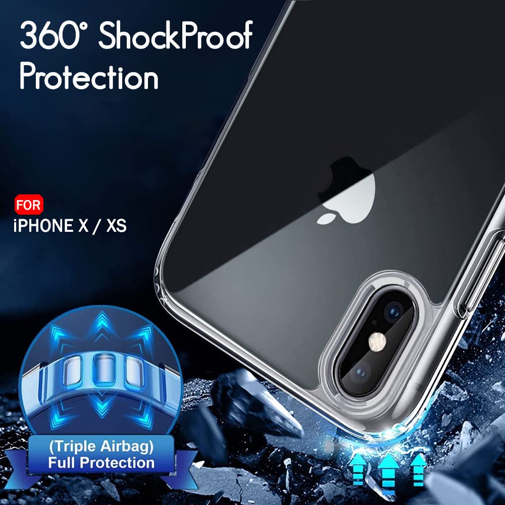 TheGiftKart Ultra-Hybrid Crystal Clear Back Case Cover for iPhone X/XS | Shockproof Design | Hard Back Cover Case for iPhone X/XS (PC & TPU, Transparent) image 5