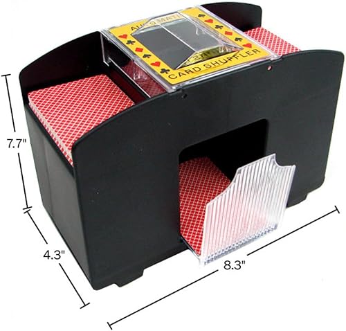Trademark Poker Automatic Card Shuffler - Battery-Operated 2-Deck Playing Card Dispenser - Game Night and Casino Accessories(4-Deck Automatic Shuffler)
