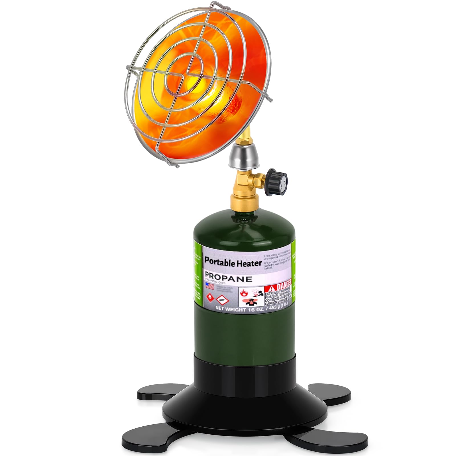 Portable Propane Heater for Camping, Outdoor Gas Space Patio Heater, Upgraded High Heat Output Heaters Foldable Tank Holder for Winter Tent Hiking