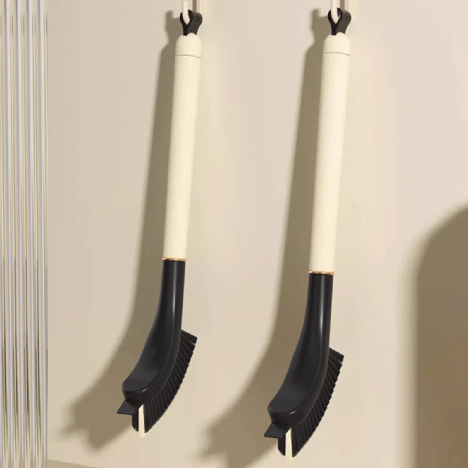 Juego de cepillos de Limpieza Paquete de 2 uds. De cepillos de Limpieza Largos, artefacto de Limpieza, Cepillo de cerdas duras con Ranura para Suelo para Esquina Muerta, fregado de baño e Inodoro