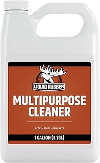 Liquid Rubber Multipurpose Outdoor Cleaner, Heavy Duty Surface Cleaner for Wood, Concrete, Brick, Vinyl, Roof, Driveway & Deck Prep, Fast Acting, 1 Gallon