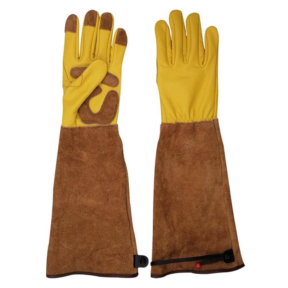 Guanti da giardinaggio, guanti da lavoro, 1 paio di guanti resistenti for potatura di rose, resistenti alle spine, a maniche lunghe, for lavori di saldatura, guanti da giardino.(XL)