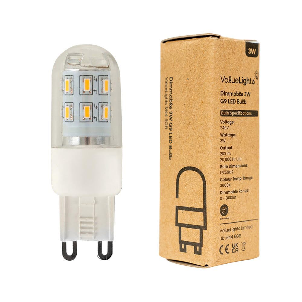 Minisun Pack Of 10 | 3W High Power Energy Saving Dimmable G9 Led Light Bulbs | Led Bulbs, Home Décor & Improvement Essential |