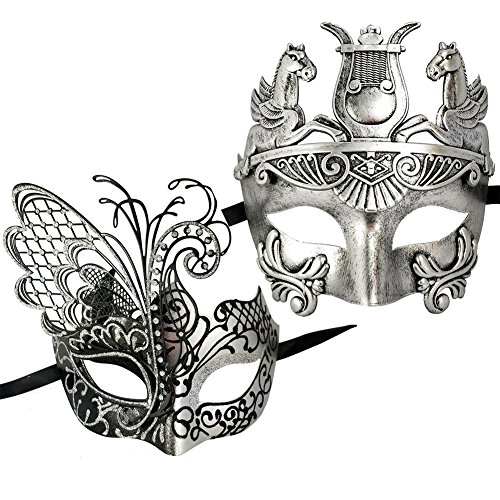 XVEVINA Masquerade Mask for Couples Women and Men Mask for Masquerade
