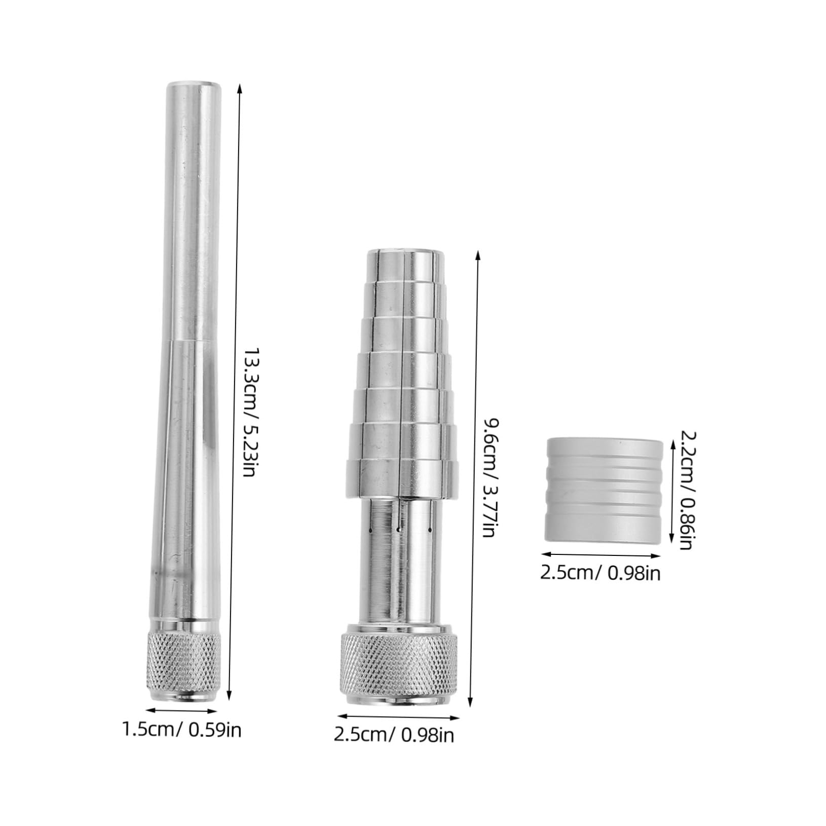 Silberner Ringgrößenmesser aus Eisen 17–24mm, 1 Satz
