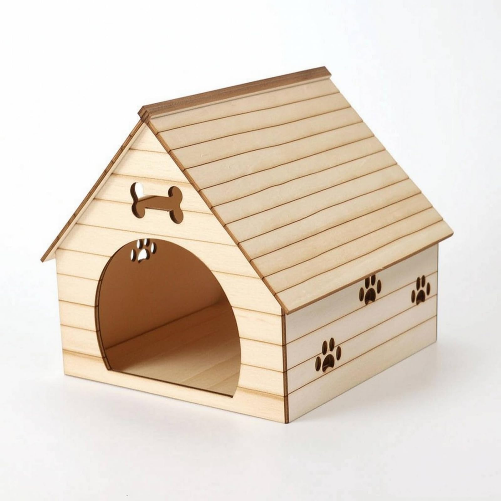 Amazon.co.jp: petsola ドールハウス用犬小屋 装飾用 木製ドッグハウス