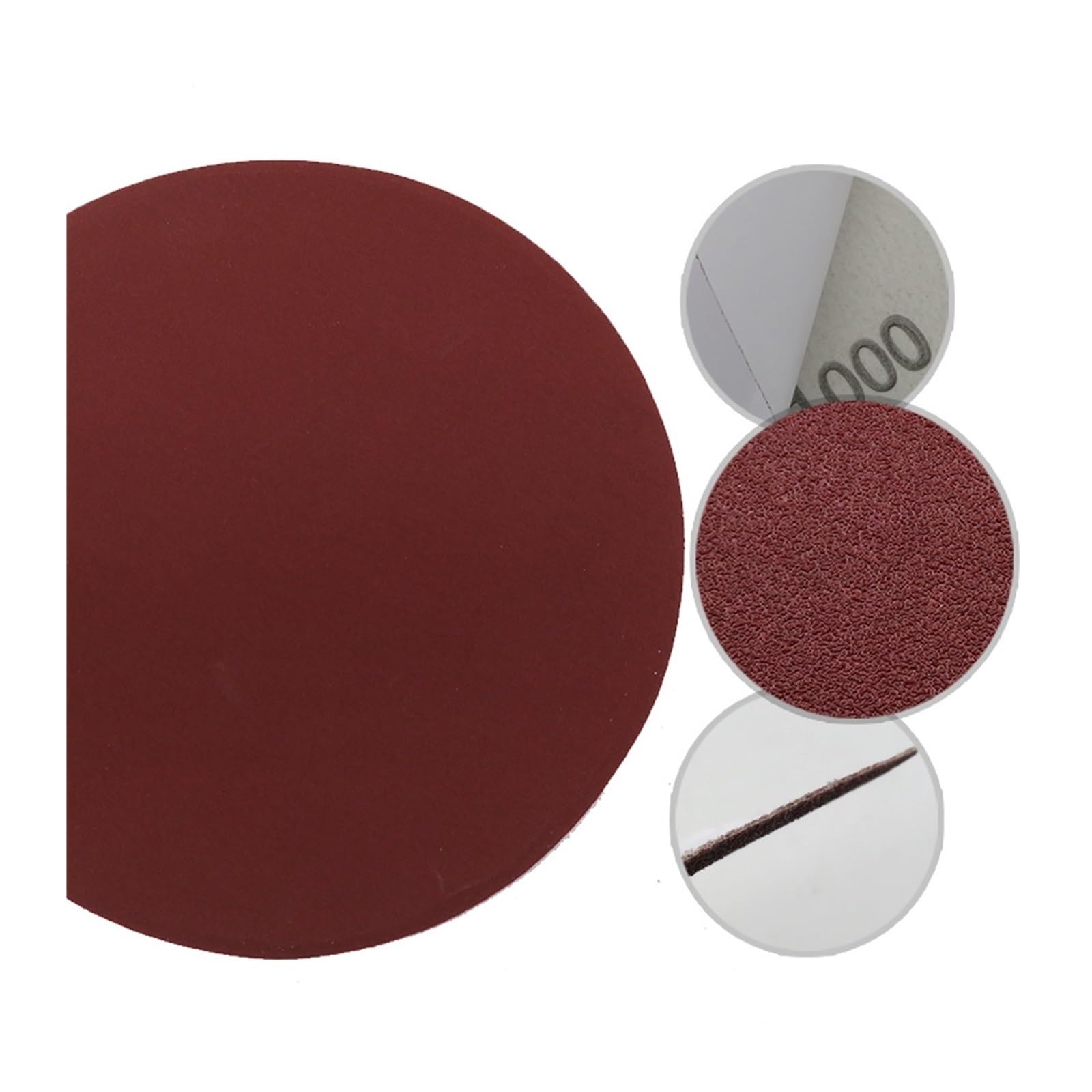 10PCS hojas de lija PSA 5 pulgadas, óxido aluminio, grano 60-240 | Papel de lijado autoadhesivo en seco para madera, metal, muebles, piedra y pulido auto(1500)