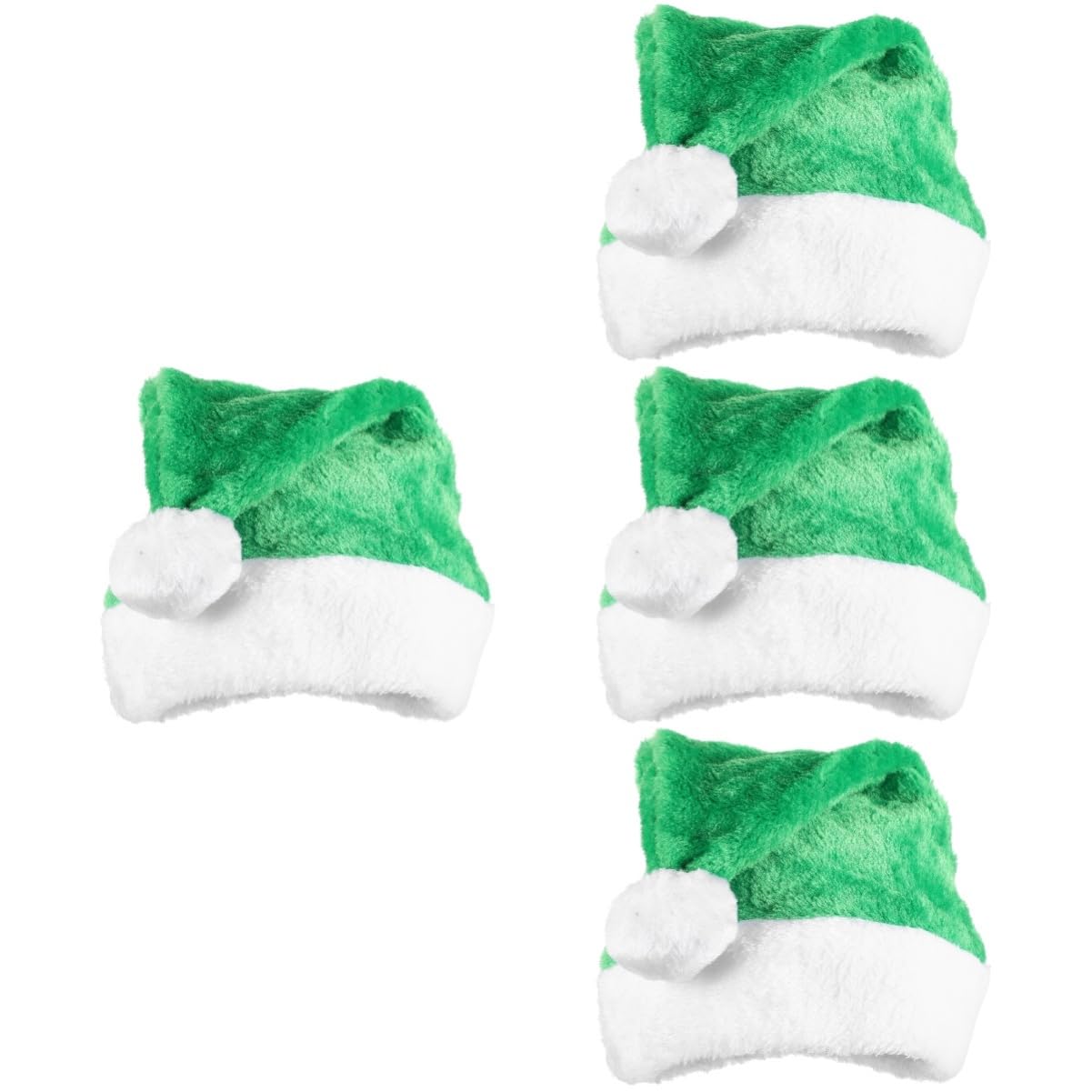 PRETYZOOM 4 Piezas Gorro de Papá Noel de felpa sombrero de navidad gorros navideños esponjosos christmas hat sombreros navideños cálido gorro de Papá Noel suministros de navidad felpa corta
