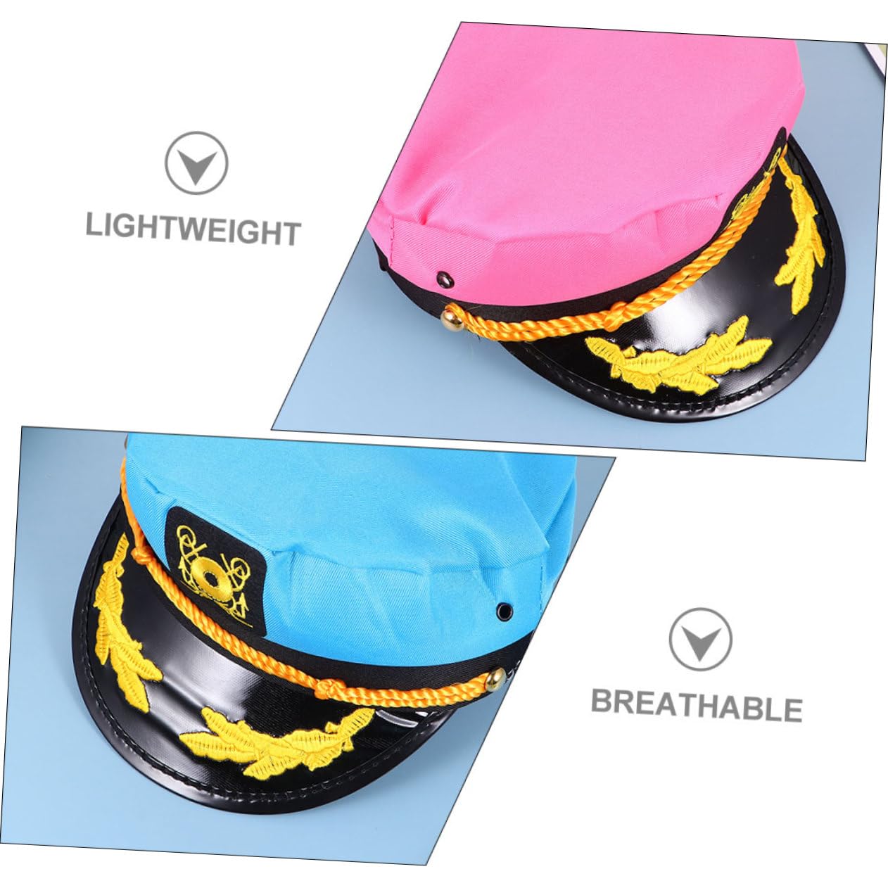 FRCOLOR 4pezzi Cappello da Capitano per Cosplay Cappello da Marinaio per Adulti da Capitano Leggero e Traspirante Accessorio per Feste in Barca Vela