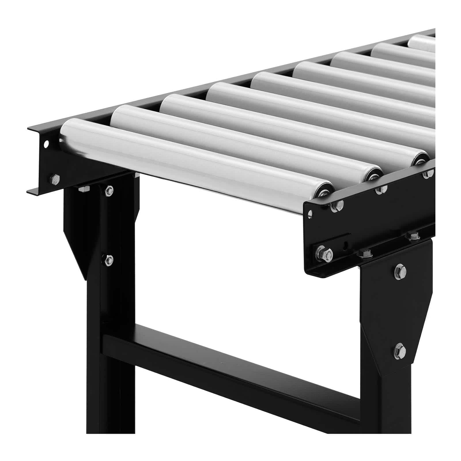 MSW Rulliera Folle Rullo Nastro Trasportatore MSW-RT-4000 (400 kg, 300 cm, 30 Rulli, Altezza Regolabile)